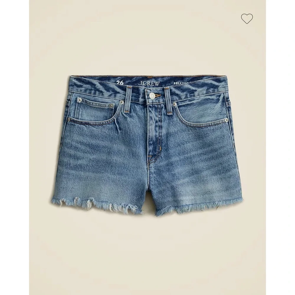 NWT J. Crew Sz 27 Relaxed denim short in Baxter Street Wash $98